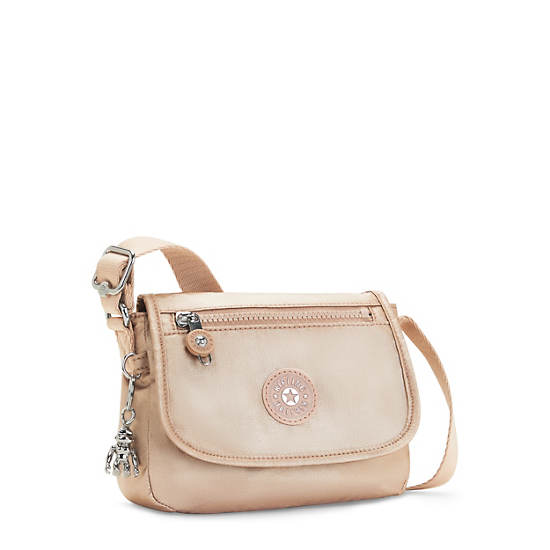 Kipling Sabian Metallic Crossbody Mini Bag Gold Charm Metallic | CA 1349QM